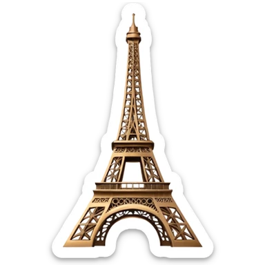 la Tour Eiffel qui fait un bisous  sticker