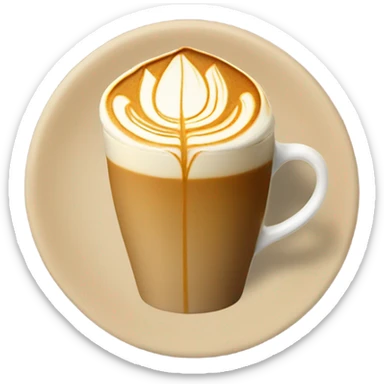 Latte art tulip sticker