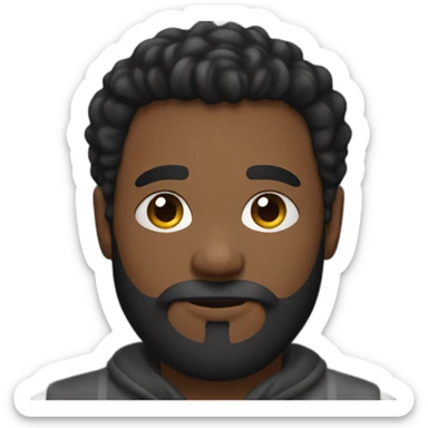Black male teacer with wooly hair and a beard sticker