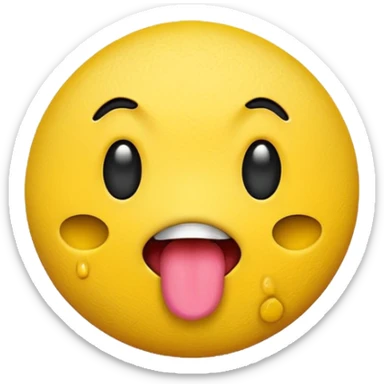 Shaking tongue emoji  sticker