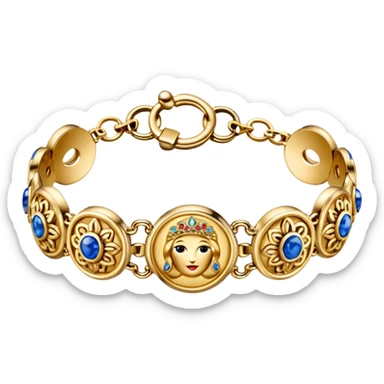 Hyper Realistic isolated, detailed, gold Dolce and Gabbana gold bracelet sticker