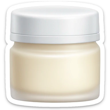 Moisturising cream in small container sticker