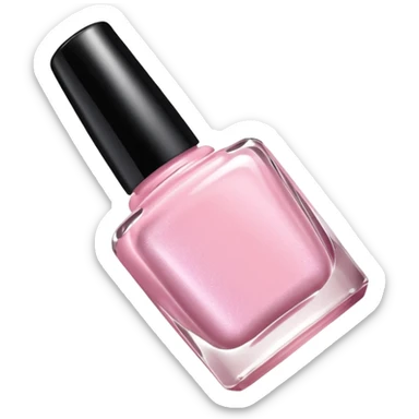 Soft pink shinmer nail polish sticker