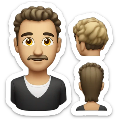 funny looking albanian man sticker