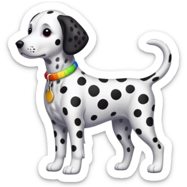 Rainbow colored Dalmatia  sticker