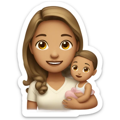 Filipino girl with brownish blonde baby lights  sticker