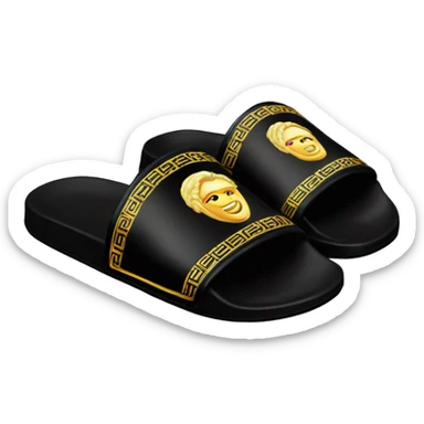 Black Versace Slides sticker