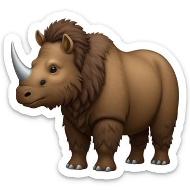 a Woolly rhinoceros sticker