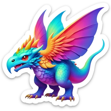 Epic legendary complex gradients aesthetic-Fakémon-creature sticker
