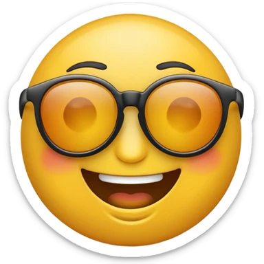 Emoji con gafas para un día soleado sticker