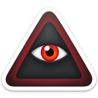 Red eyes with triangle around it sticker