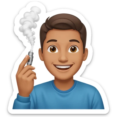 Vape dancing like a kid and happy sticker
