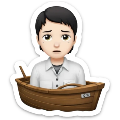 sad cs major drowning on ship sticker