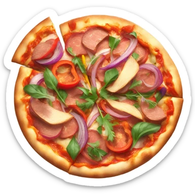 Duck pizza sticker