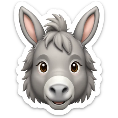 Cute donkey sticker