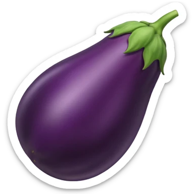 A coak looking eggplant sticker
