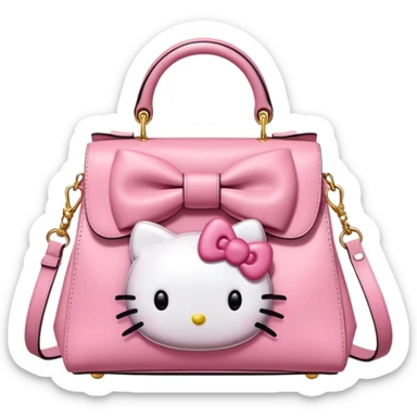 Ultra realistic dolce and Gabbana bag in a hello kitty style sticker