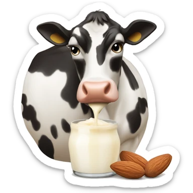Milking an almond sticker