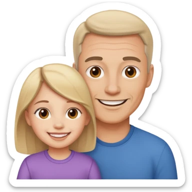 padre con su hija sticker