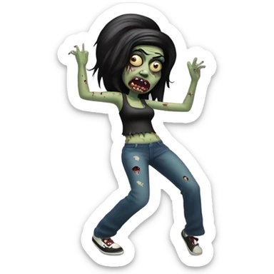 amy winehouse zombie dancing sticker