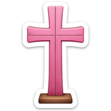 pink cross sticker