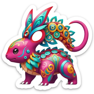 Colorful Floral Fakémon-Pokémon sticker