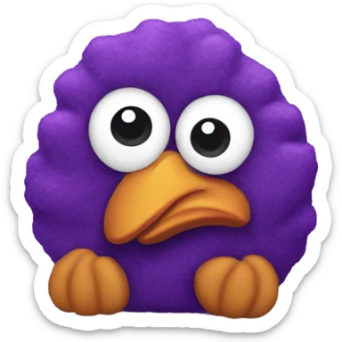 Purple chicken nugget sticker
