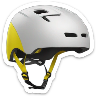 casque vélo jaune sticker