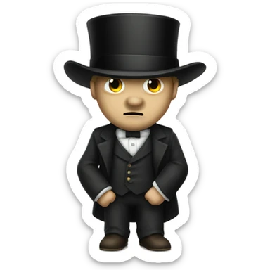 Rodion Raskolnikov from "Crime and Punishment" in a top hat sticker