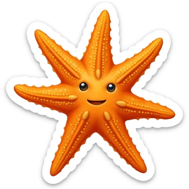 orange starfish sticker