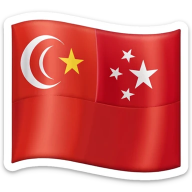 Emoji of half flag of philippines and turkey sticker