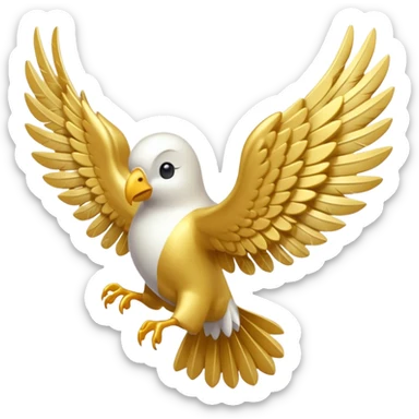 dinero con alas, un fajo de dólares con alas blancas volando sticker