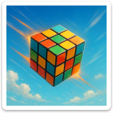 Un ruski cube qui vole  sticker