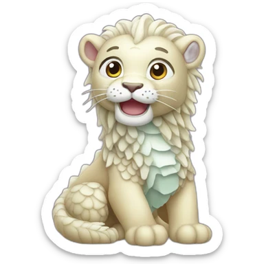 cute merlion side angle sticker