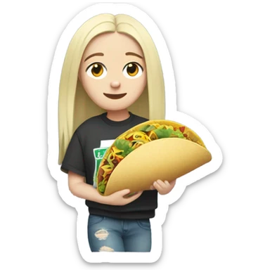 billie eilish with taco sticker