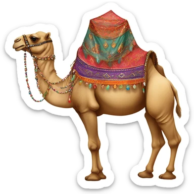Camel with Arabian decoration sticker