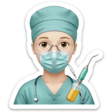 A victorian surgeon using chloroform as an anaesthetic on a patient during an operation sticker