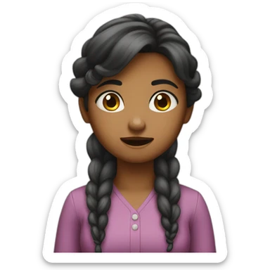 Girl saying No No sticker