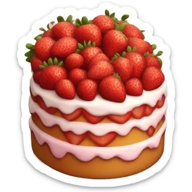 Strawberry cake sticker