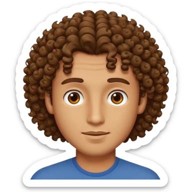 curly hair mens image sticker