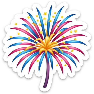 Fireworks new years sticker