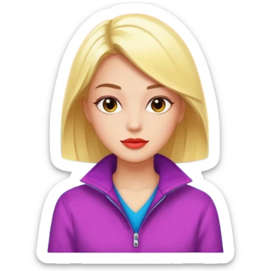 Alternative vibrant scenecore 2000s person sticker