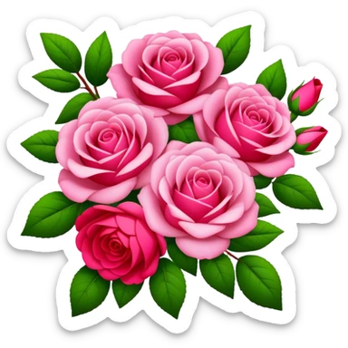 Bouquet of bush roses sticker