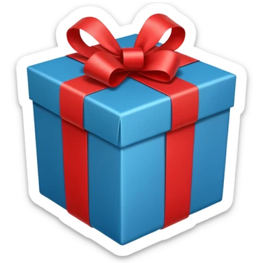 gift box with red ribbon sticker