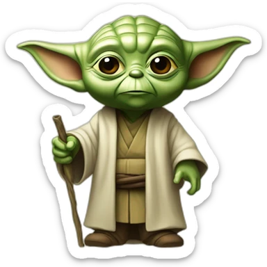 Yoda  bouteille de vins sticker