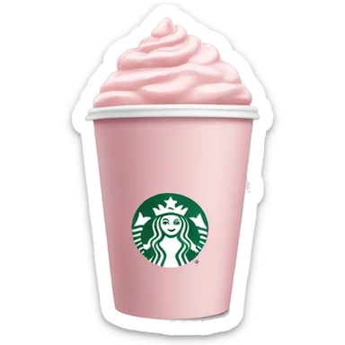 Light pink Starbucks coffee  sticker