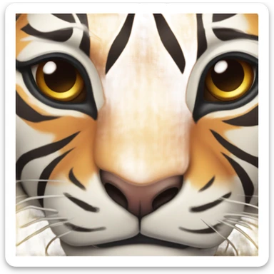 Tiger and Lion hugging sticker