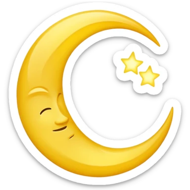 Crescent moon sticker