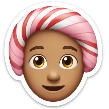 One pastell pink candycane sticker