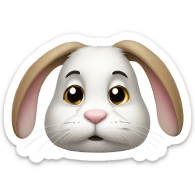Sad rabbit sticker